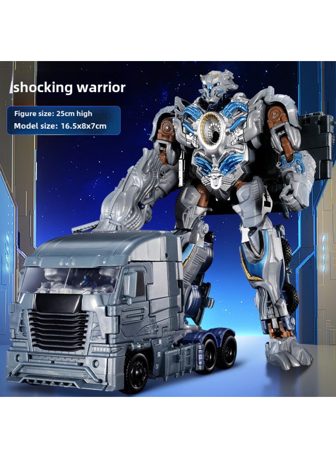 Children's Transformation Play 5 Bumblebee Dinosaur Megatron Boy Hand-made 6 Car Robot King Kong Sky Hand-made Model Play-Color:Cool-amazing (alloy) - Image 1