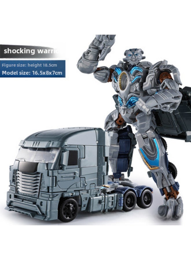 Children's Transformation Play 5 Bumblebee Dinosaur Megatron Boy Hand-made 6 Car Robot King Kong Sky Hand-made Model Play-Color:Cool-amazing (alloy) - Image 5