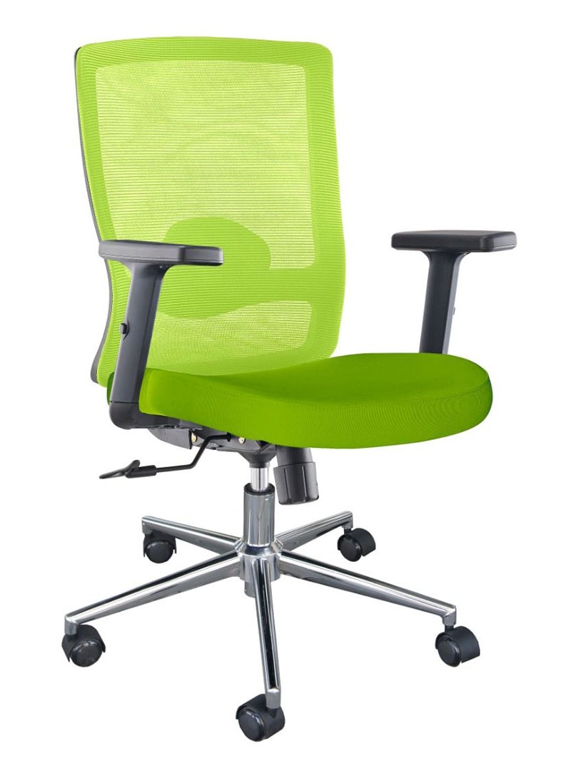 Mahmayi Mahmayi SleekLine T01B Medium Back Ergonomic Mesh Chair Green  - Image 1