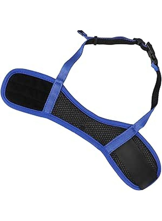 Adjustable Dog Muzzle 18 24cm Blue Soft Breathable Anti Barking Mouth Cover for Small Dogs - Image 1