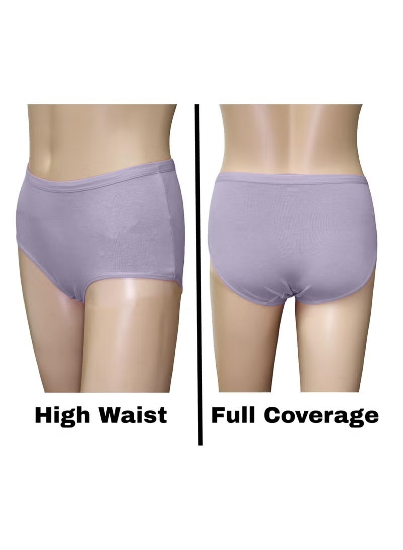 Love Bell Premium Cotton Four-way stretch Panties -  MULTIPACK - Regular and Plus Sizes - Classic Briefs for Women (UAE/KSA, Alpha, L, Regular, Regular, Blossom Flower - 6 Pcs Pack) - Image 5