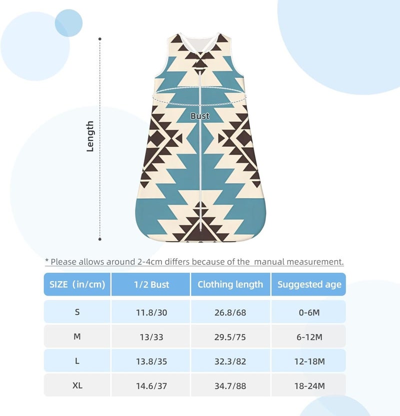Southwest Spirit - Native American Bold Geometric Baby Wearable Blanket Infant Boys Girls Sleeping Bags for Newborn Large - Image 5