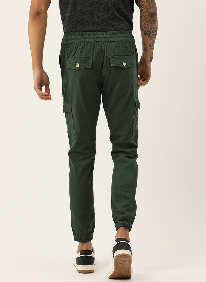 Rue Collection Green Joggers for Men with Drawstring Closure - Image 3