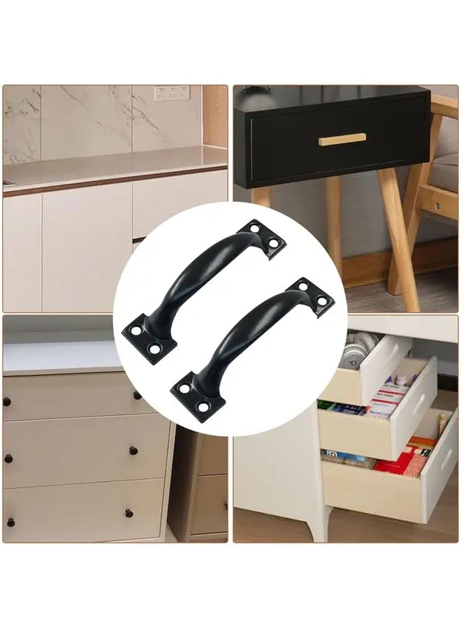 Black Heavy Duty Metal Gate Pull Handles 12Pcs Vintage Farmhouse Door Handles - Image 4