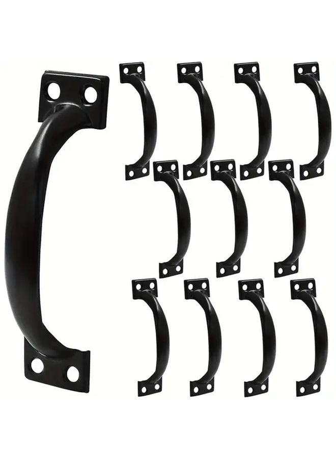 Black Heavy Duty Metal Gate Pull Handles 12Pcs Vintage Farmhouse Door Handles - Image 5