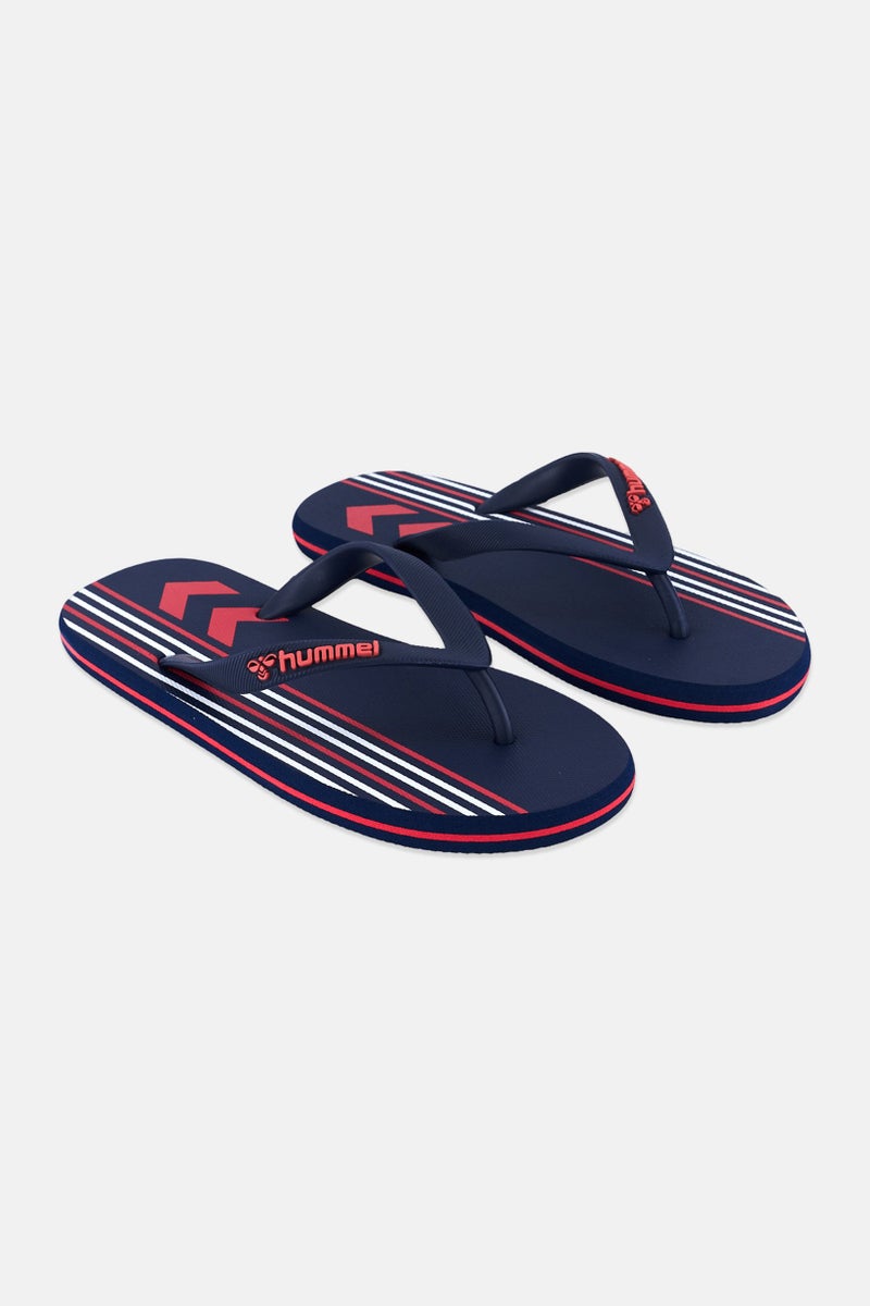 Hummel Kids Boy Brand Logo Flip Flop Slippers, Navy  - Image 1