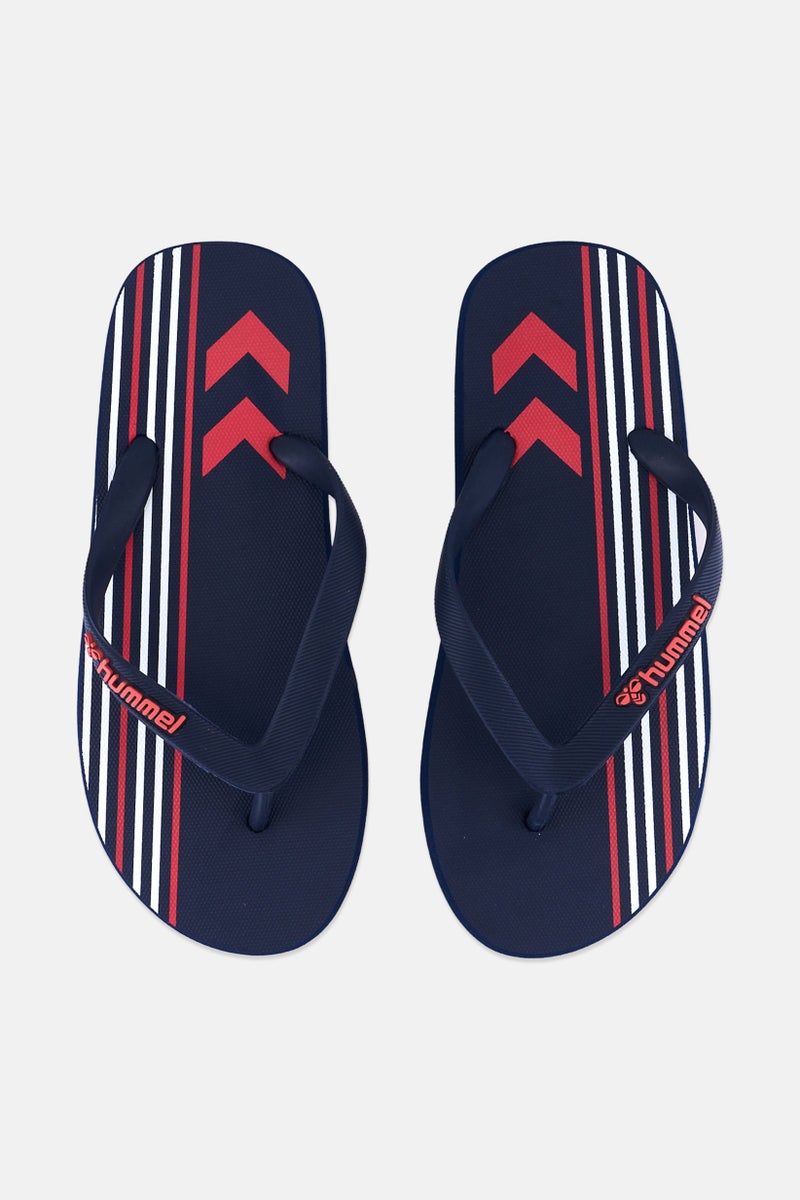 Hummel Kids Boy Brand Logo Flip Flop Slippers, Navy  - Image 3