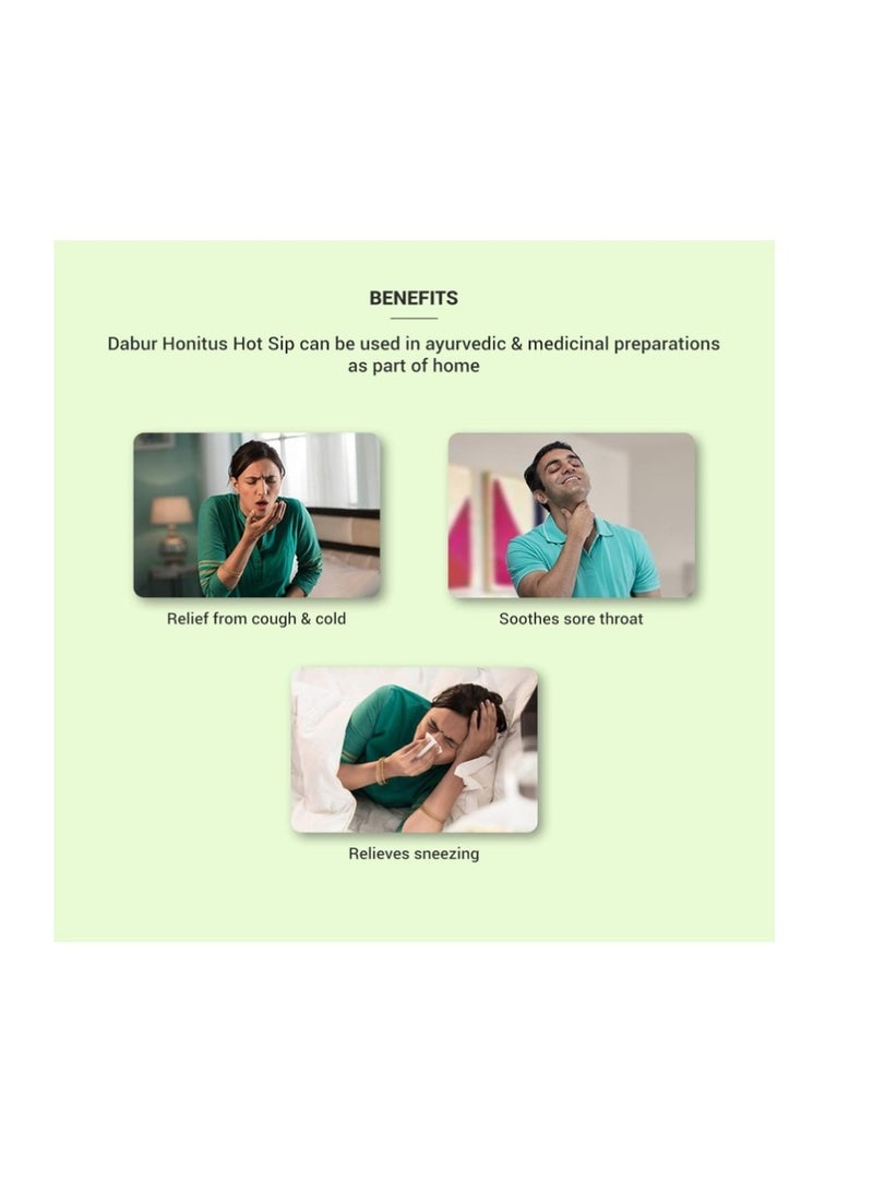 Dabur Honitus Hot Sip Ayurvedic Kaadha 4g (30 Sachets) – Herbal Immunity & Cold Relief Drink - Image 4