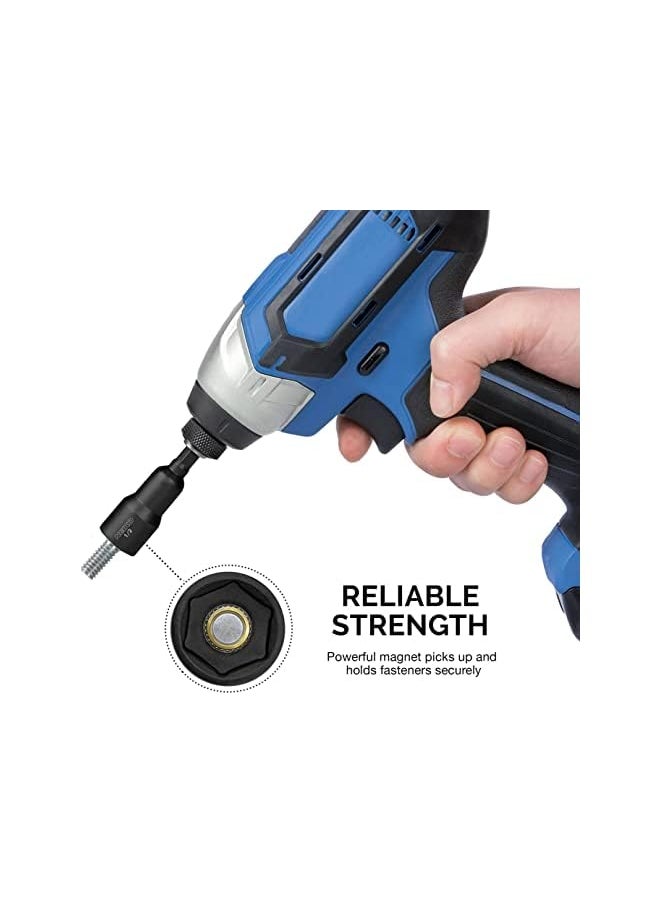 Neiko - 10250A Magnetic Hex Impact Nut Driver Set 12 Piece Driver Bit Set For Drill Cr V Steel 1/4 Inch Quick Change Hex Shank Nutsetters Impact Rated Sae And Metric Master Impact Driver Socket Set - Image 1