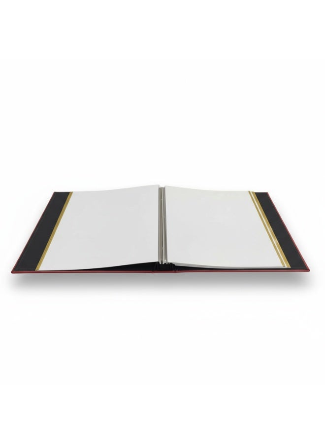 GenPro Self Adhesive Paper Album Scrapbook Photo Album Fashion Personality Scrapbook Wedding Anniversary Photo Album (Red) - Image 3