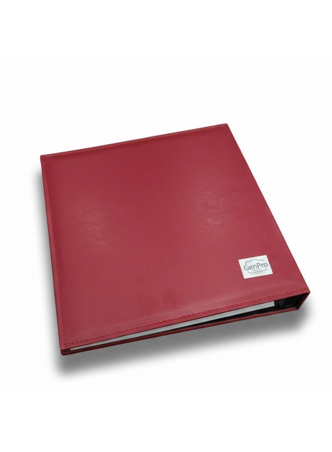 GenPro Self Adhesive Paper Album Scrapbook Photo Album Fashion Personality Scrapbook Wedding Anniversary Photo Album (Red) - Image 4