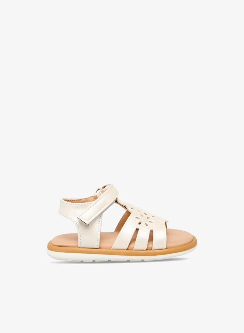 Flora Bella By Shoexpress Flora Bella Girls Cutout Design Hook & Loop Sandals