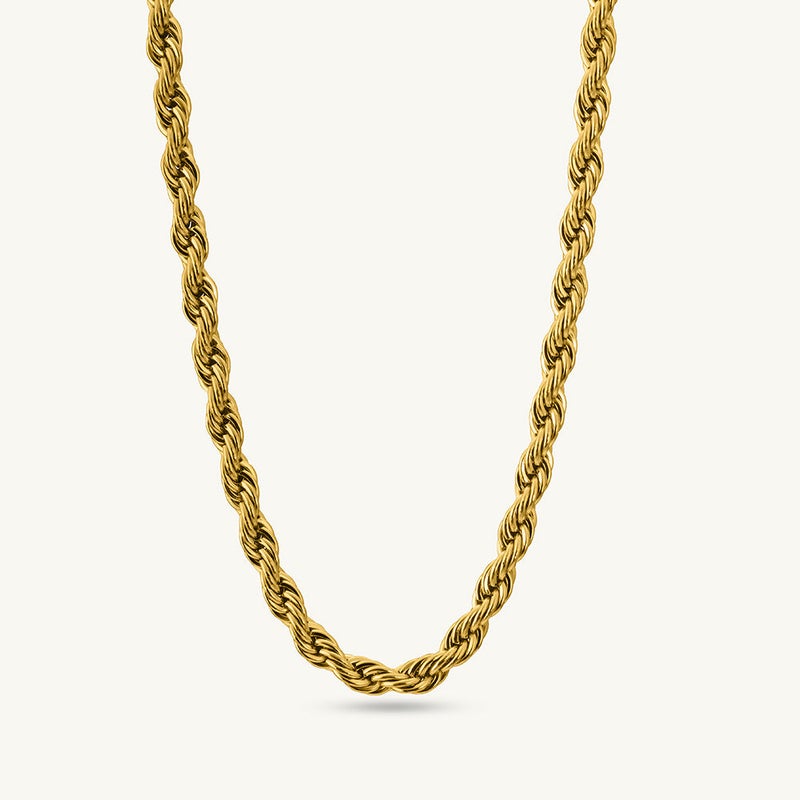 PALMONAS 18k Gold Tone Plated Rebel Rope Chain
 for Women - Image 1