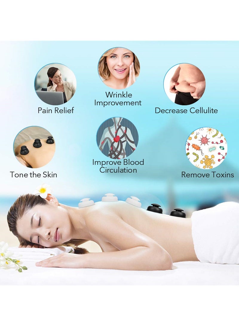 SYOSI Silicone Cupping Therapy Sets, 12 Pcs Professional Vacuum Suction Cups for Facial and Body Massage, Deep Tissue Relief, Myofascial Release, Muscle Relaxation, Anti-Cellulite Treatment - Image 5