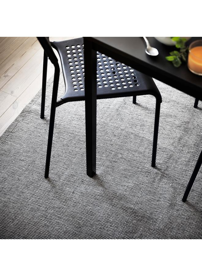 erorex Rug, flatwoven, black/natural, 155x220 cm - Image 4