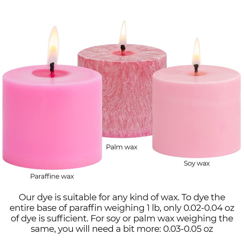 Candle Shop متجر الشموع - لون وردي زاهي 2 أونصة - رقائق صبغ لصنع الشموع - صبغة شمع الشموع - خيار رائع من الألوان - Image 5