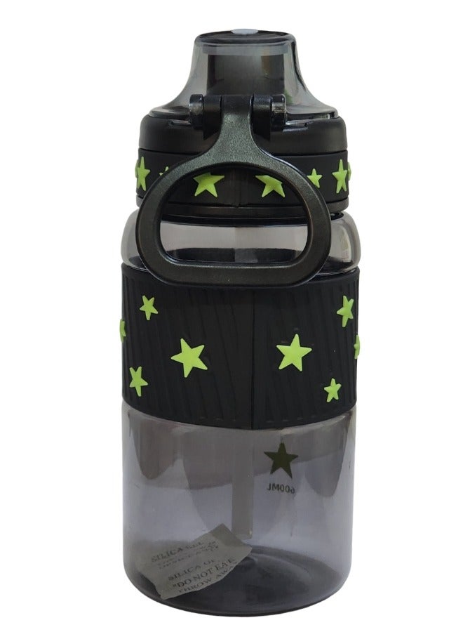 Stars 600ml Healthy Kids Water Bottle Acrylic Children's Cup Portable Kids Water Bottle, Fashion Design Large Capacity BPA Free Water Bottle for School, Shopping, Sports, Travel  - Image 3