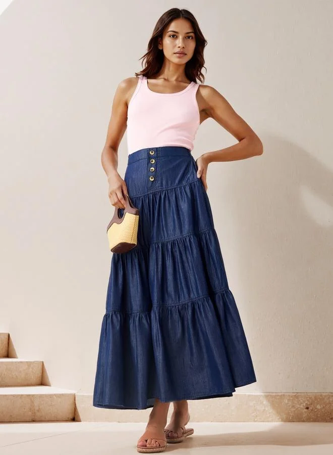 سبلاش فيڤ بلوزة بدون أكمام بياقة مستديرة