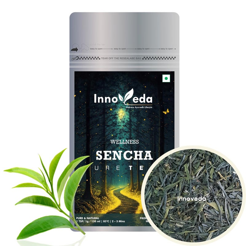 INNOVEDA Sencha Green Energizing Tea, Antioxidants Rich 28 Tea Cups - Image 3