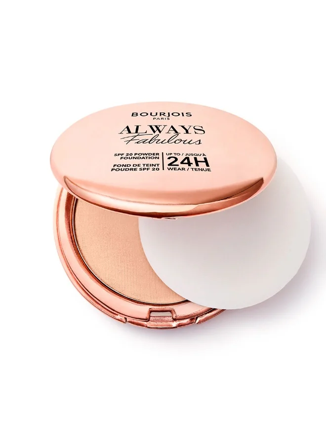BOURJOIS PARIS Always Fabulous Powder Foundation - 300 - Rose Sand, 7G
