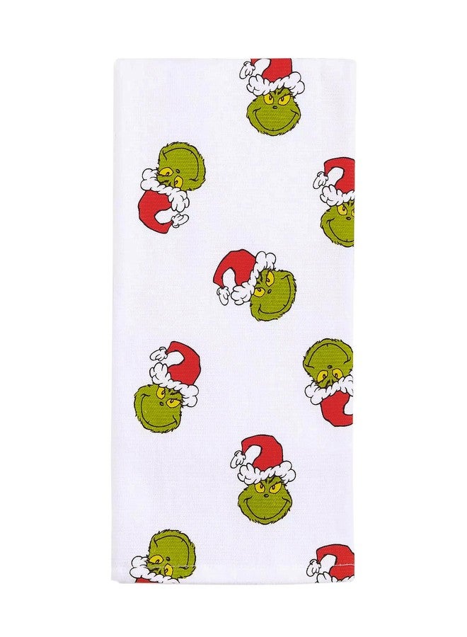 MJC Dr. Seuss The Grinch Towel Set 2-Piece Hanging Novelty Holiday Hand and Dish Kitchen Towels - Image 3