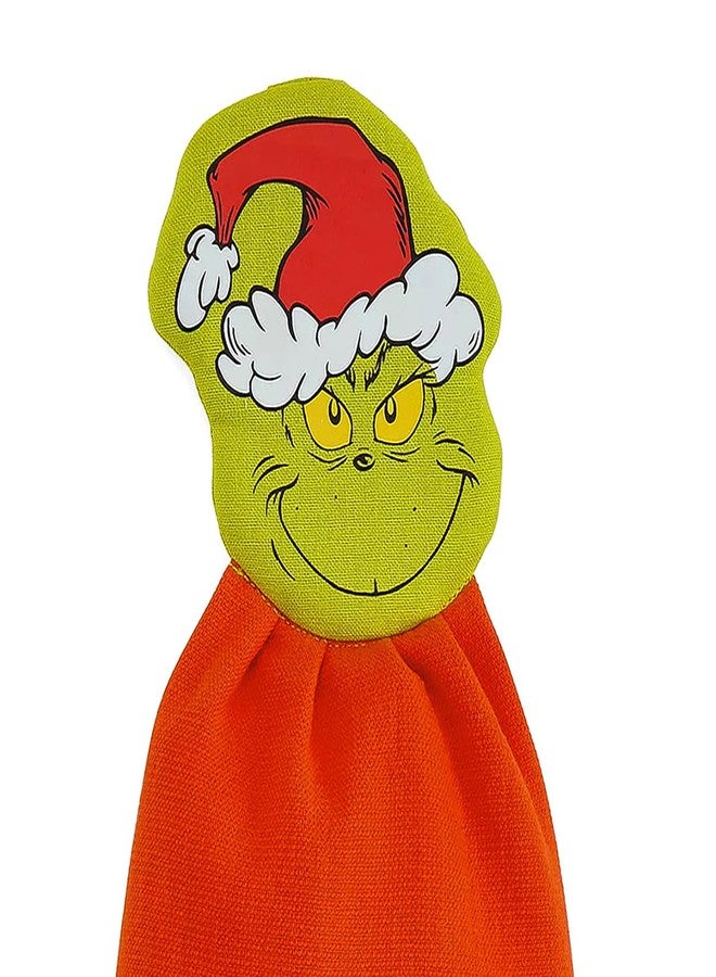 MJC Dr. Seuss The Grinch Towel Set 2-Piece Hanging Novelty Holiday Hand and Dish Kitchen Towels - Image 4