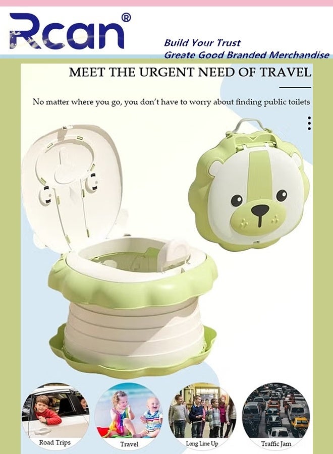 Rcan Folding Potty Training Toilet for Kids, Folding Car potty with Storage Bags, Travel Potty Chair for Kids, Portable Toilet for Camping Outdoor and Indoor - Image 4