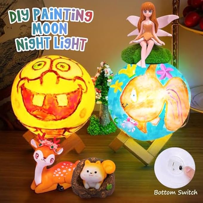 CRAFT SET CHILDREN'S MOONLIGHT, FLOWER FAIRY GIFTS GIRLS, DIY FLOWER FAIRY GARDEN NIGHT LIGHT GIFT TOY, CRAFT GIFTS FOR CHILDREN GIRLS 6 7 8 9 10 11 12 YEARS - Image 4