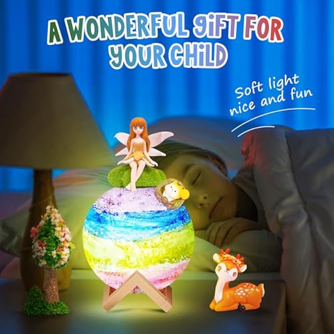 CRAFT SET CHILDREN'S MOONLIGHT, FLOWER FAIRY GIFTS GIRLS, DIY FLOWER FAIRY GARDEN NIGHT LIGHT GIFT TOY, CRAFT GIFTS FOR CHILDREN GIRLS 6 7 8 9 10 11 12 YEARS - Image 3