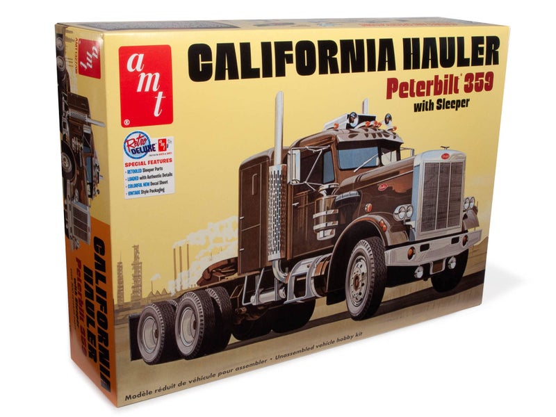 AMT Peterbilt 359 California Hauler wSleeper 125 Scale Model Kit - Image 2