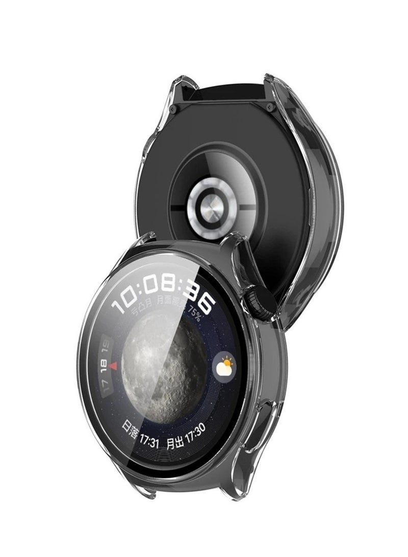PC Case Glass For Huawei Watch 4 Pro Smart Watch Screen Protector Bumper Shell For Huawei Watch4 Pro Cover Cases (Clear) - Image 3