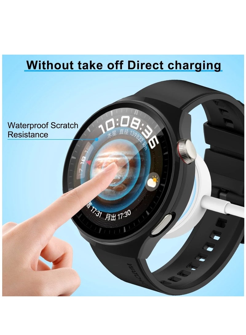PC Case Glass For Huawei Watch 4 Pro Smart Watch Screen Protector Bumper Shell For Huawei Watch4 Pro Cover Cases (Clear) - Image 4