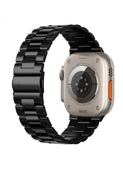 CATANES Apple Watch Ultra Band 49mm Stainless Steel Band Metal Strap Compatible with Apple Watch Series 49mm/45mm/44mm/42mm Black  - Image 2