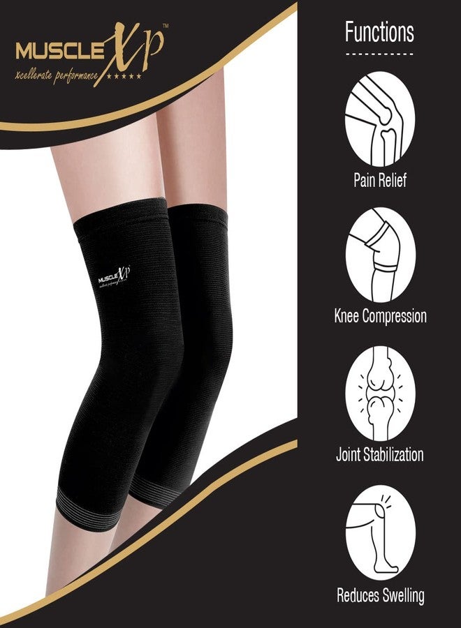MuscleXP DrFitness+ Knee Cap & Brace Knee Compression Support For Men & Women, Gym, Cycling, Running and Exercise, Knee Brace Joint Pain Relief (Medium) - Image 5