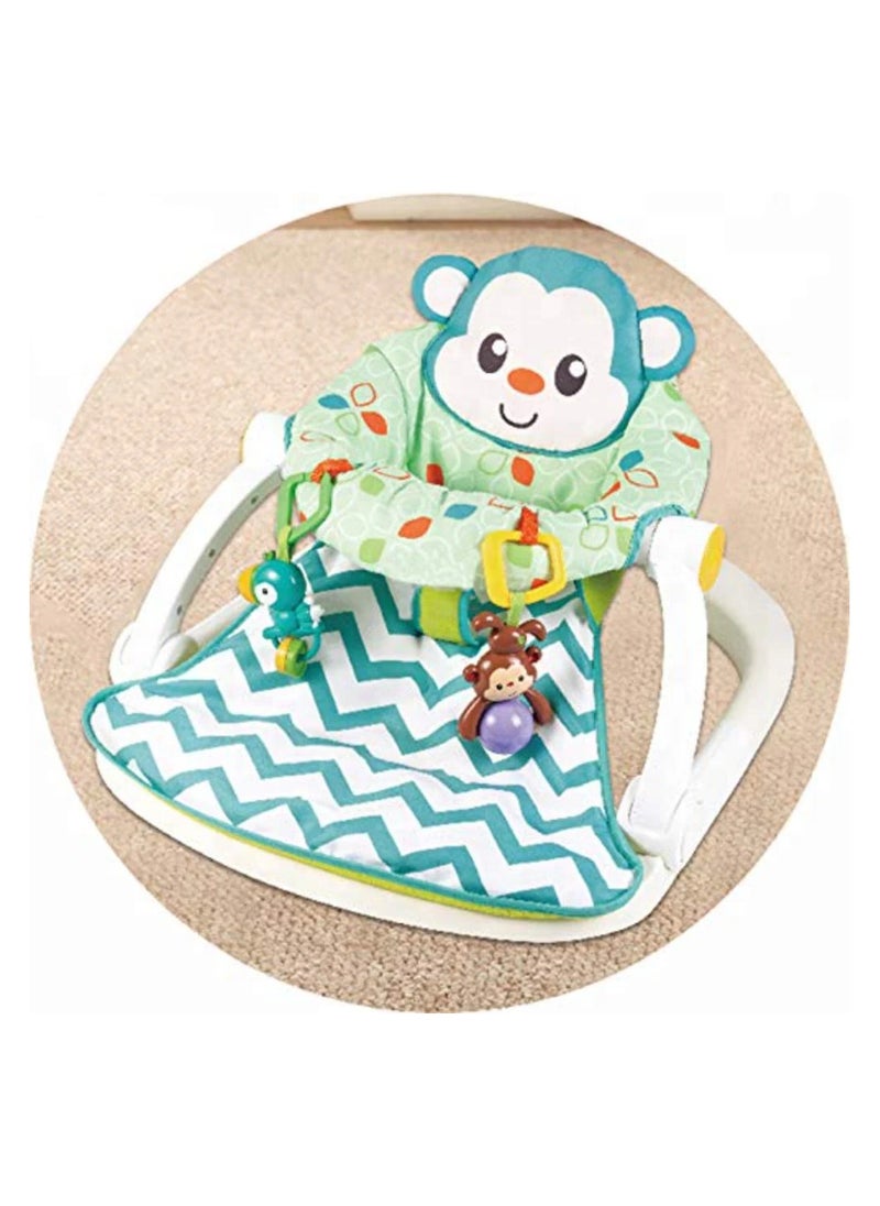 BLOOMING TIME Portable Adjustable Monkey Themed Sit-me-up Floor Seat,Baby Chair Activity  Booster Seat for 6+ Months  - Image 3