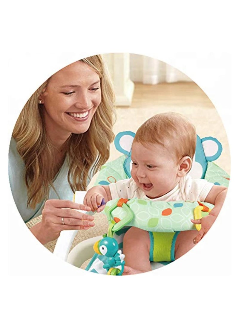 BLOOMING TIME Portable Adjustable Monkey Themed Sit-me-up Floor Seat,Baby Chair Activity  Booster Seat for 6+ Months  - Image 5