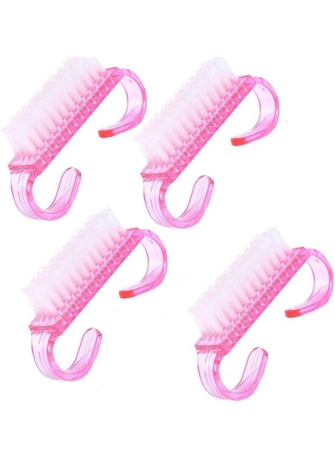 MOMENT 4 Pack Handle Grip Nail Brush, Fingernail Scrub Cleaning Brushes For Toes And Nails Cleaner, Pedicure Brushes For Men And Women  - Image 1