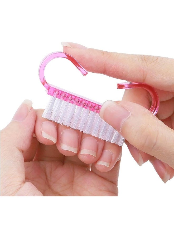 MOMENT 4 Pack Handle Grip Nail Brush, Fingernail Scrub Cleaning Brushes For Toes And Nails Cleaner, Pedicure Brushes For Men And Women  - Image 3