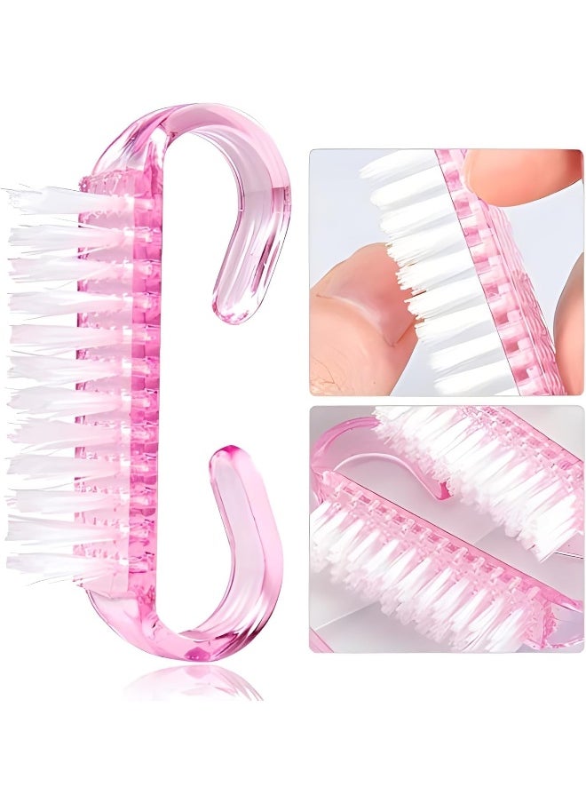 MOMENT 4 Pack Handle Grip Nail Brush, Fingernail Scrub Cleaning Brushes For Toes And Nails Cleaner, Pedicure Brushes For Men And Women  - Image 4