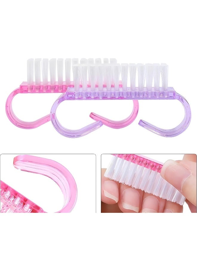 MOMENT 4 Pack Handle Grip Nail Brush, Fingernail Scrub Cleaning Brushes For Toes And Nails Cleaner, Pedicure Brushes For Men And Women  - Image 5