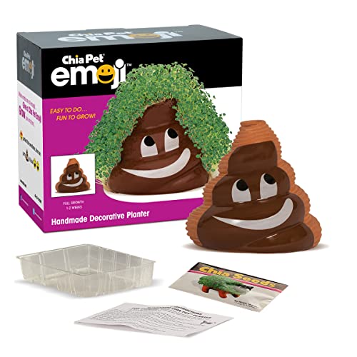 Chia Pet Emoji Poopy with Seed Pack, Decorative Pottery Planter, Easy to Do and Fun to Grow, Novelty Gift, Perfect for Any Occasion - Image 3