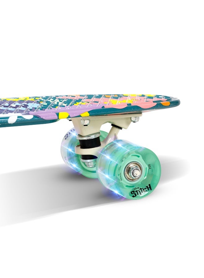 Spartan 22" Stitch Skateboard for Kids & Teens | PU Wheels for Smooth Ride | ABEC 5 Carbon Steel Bearings | 3.25" Heavy Duty Aluminum Trucks | Compact & Durable Cruiser for Beginners | SP-1014-STI - Image 3
