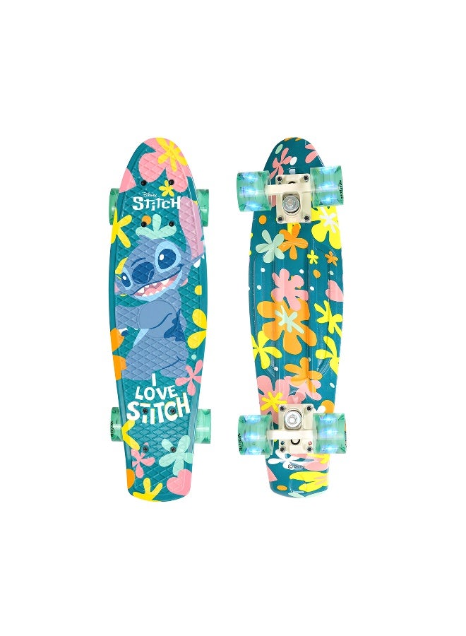 Spartan 22" Stitch Skateboard for Kids & Teens | PU Wheels for Smooth Ride | ABEC 5 Carbon Steel Bearings | 3.25" Heavy Duty Aluminum Trucks | Compact & Durable Cruiser for Beginners | SP-1014-STI - Image 1
