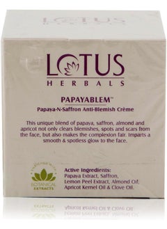 LOTUS HERBALS Papayablem Anti Blemish Cream, 50G  - Image 2