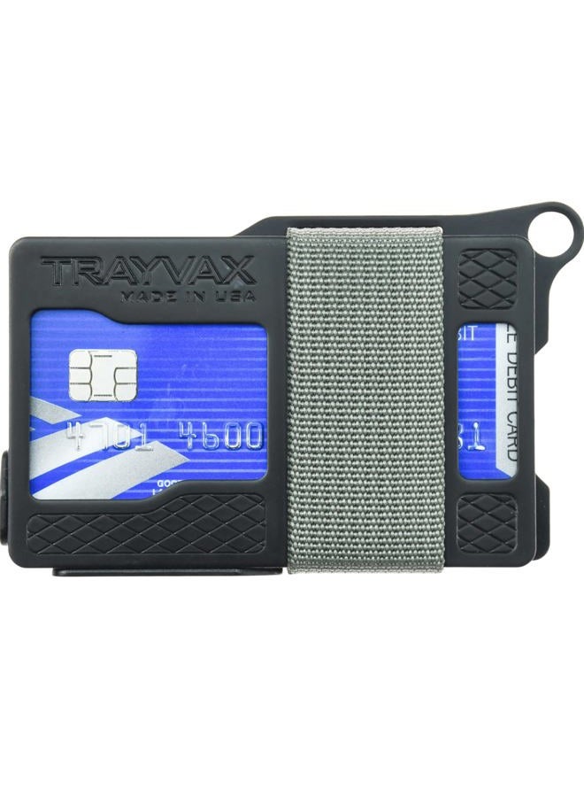 Trayvax Armored Summit Wallet, RFID Front Pocket Metal Credit Card Holder with Money Clip, Slim Minimalist Wallet for Men and Women, Stone Grey, One-size, Armored Summit Wallet - Image 1