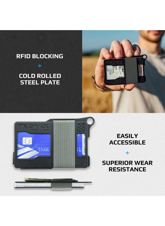 Trayvax Armored Summit Wallet, RFID Front Pocket Metal Credit Card Holder with Money Clip, Slim Minimalist Wallet for Men and Women, Stone Grey, One-size, Armored Summit Wallet - Image 4
