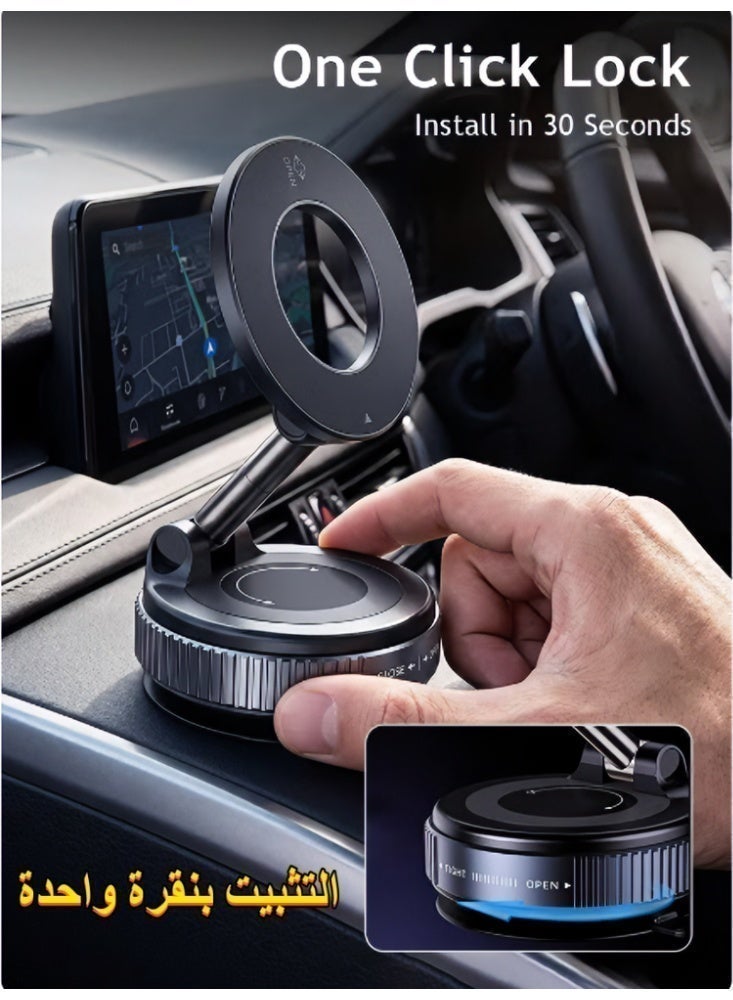 Latuna Car Phone Holder for Magsafe Strong 3600gf Magnetic Car Mobile Holder & 360° Rotating Metal Arm for iPhone 17/16/15 Series & Android Universal Car Phone Stand - Image 5