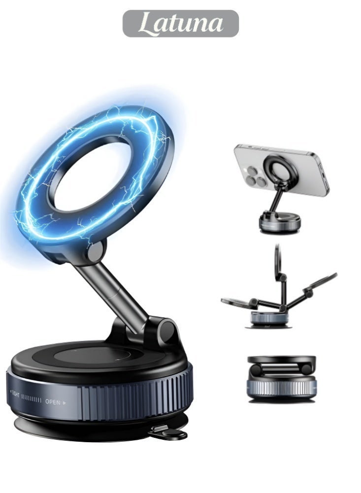 Car Phone Holder for Magsafe Strong 3600gf Magnetic Car Mobile Holder & 360° Rotating Metal Arm for iPhone 17/16/15 Series & Android Universal Car Phone Stand