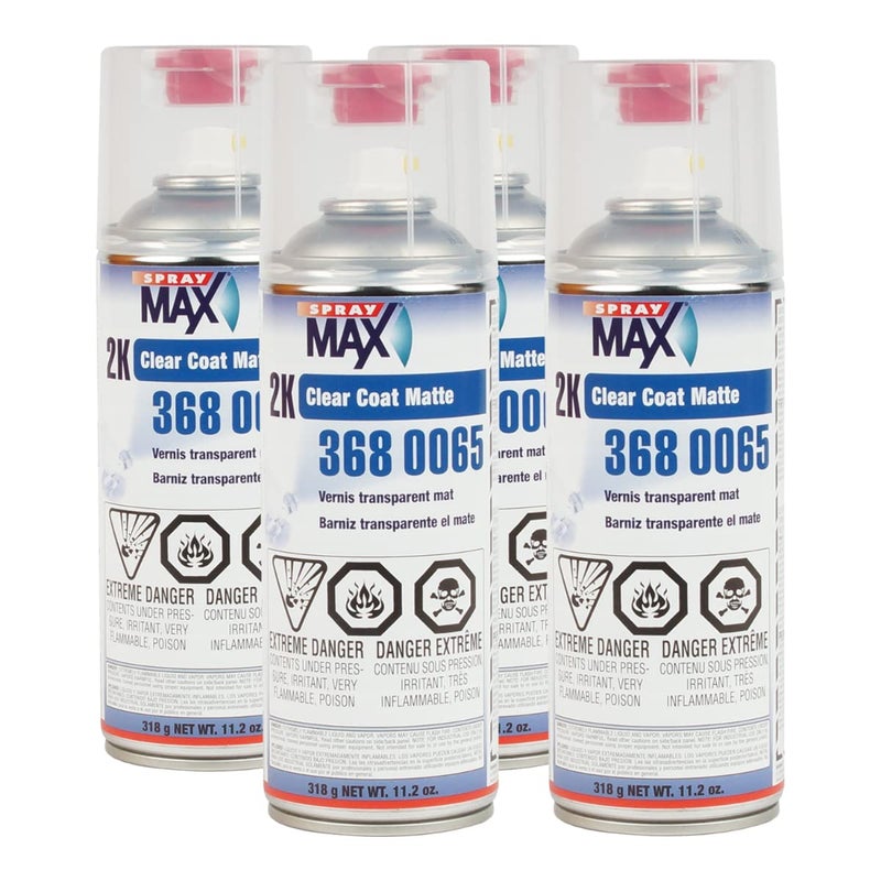 SprayMax 3680065 2K Matte Clear Coat 400 ml 4 Pack