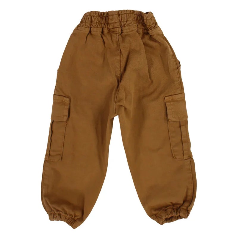 Jello Boys Gabardine Cargo Pants – Camel - Image 2